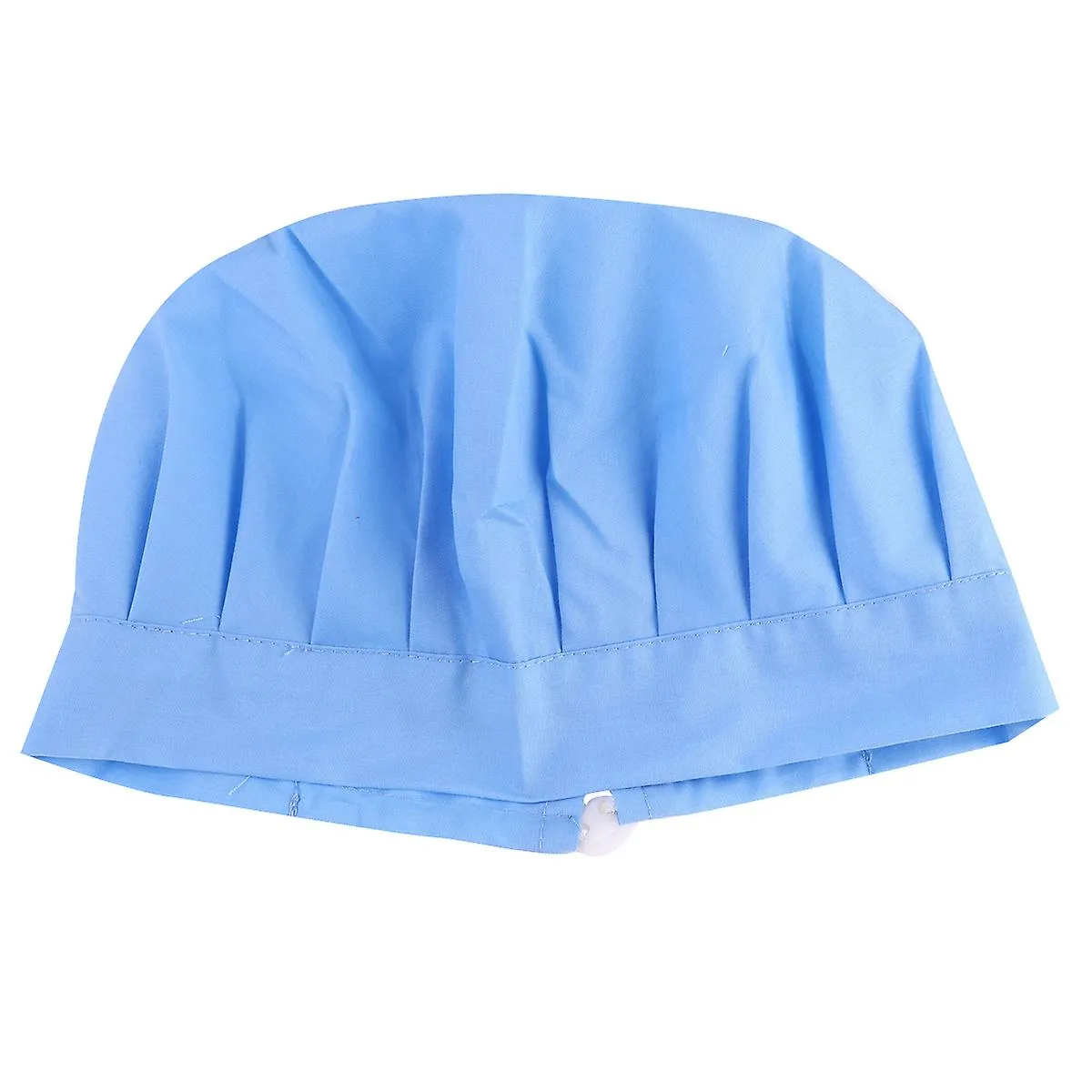 1PC Chef Hat Protective Practical Cotton Hat Working Hat for Men Women Kitchen Bakery (Light Blue, with Buckle)