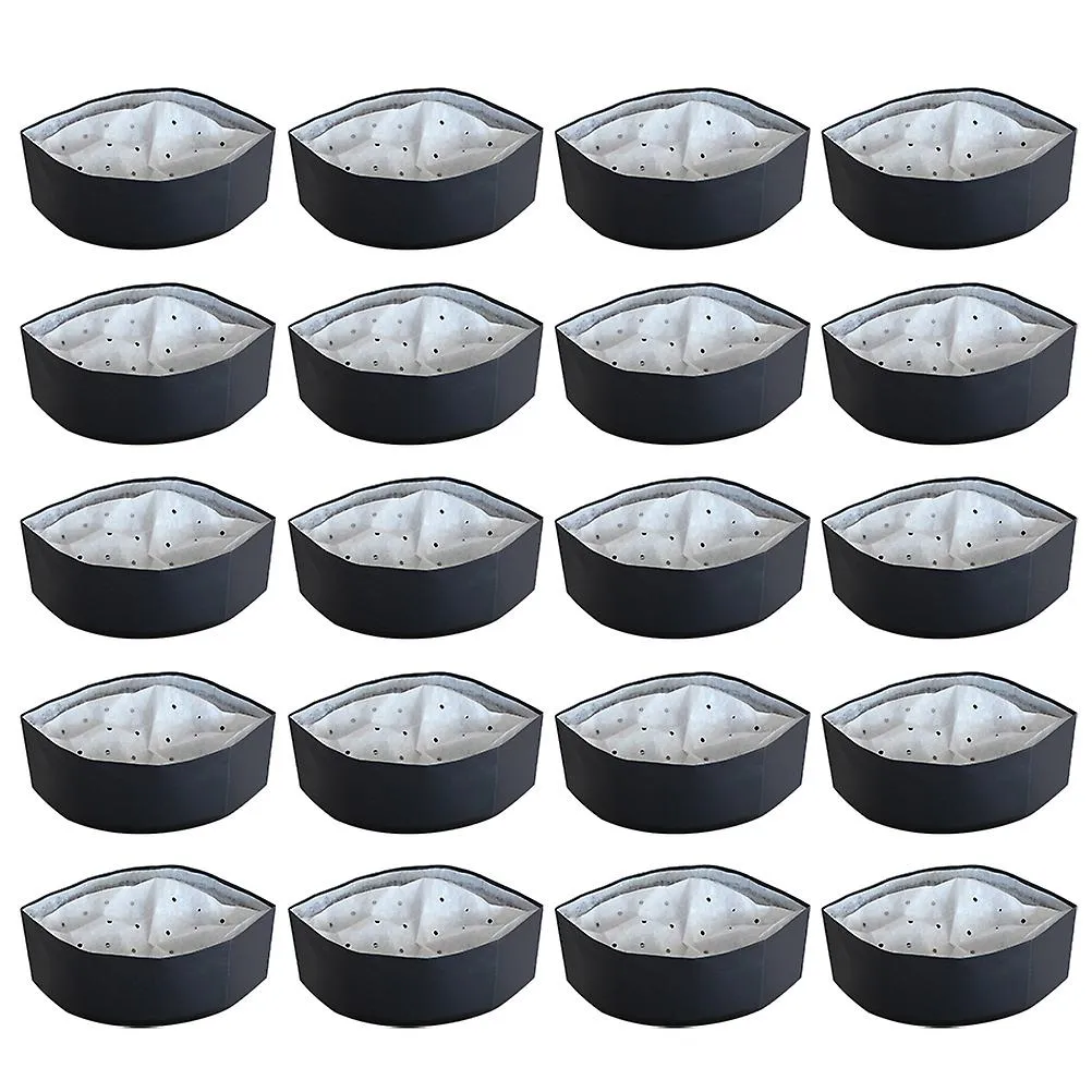 20 Pcs La Black Hat Disposable Chef Hat Disposable Cook Hat Paper Chef Cap Non Woven Chef Hats Food Service Hats