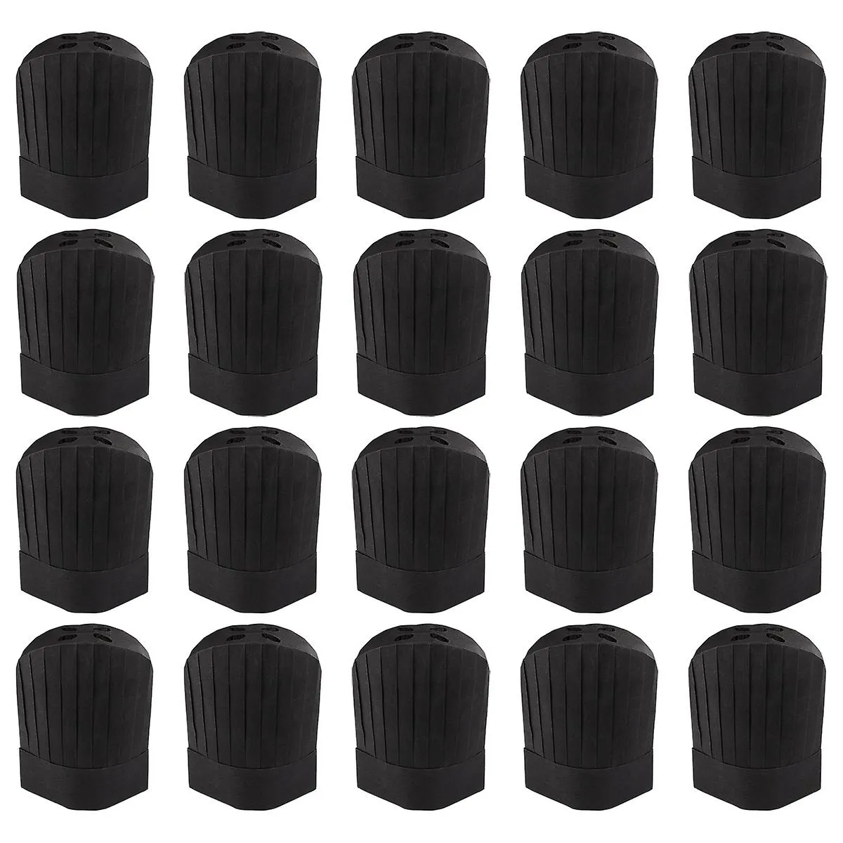 20pcs Disposable Chef Hat Anti-fouling Hat One-off Chef Kitchen Working