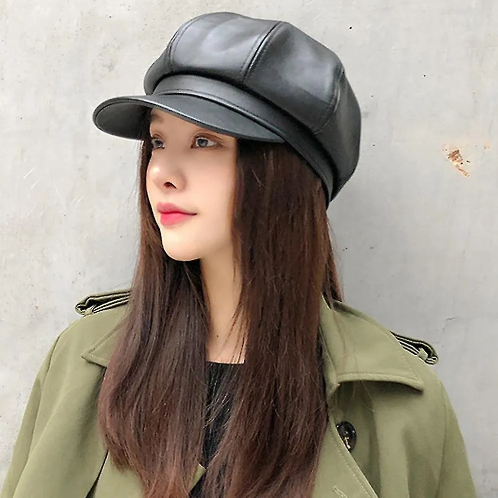 56-58cm Hat Circumference, Beret With Edge, Female Summer Leather Sunscreen Hat