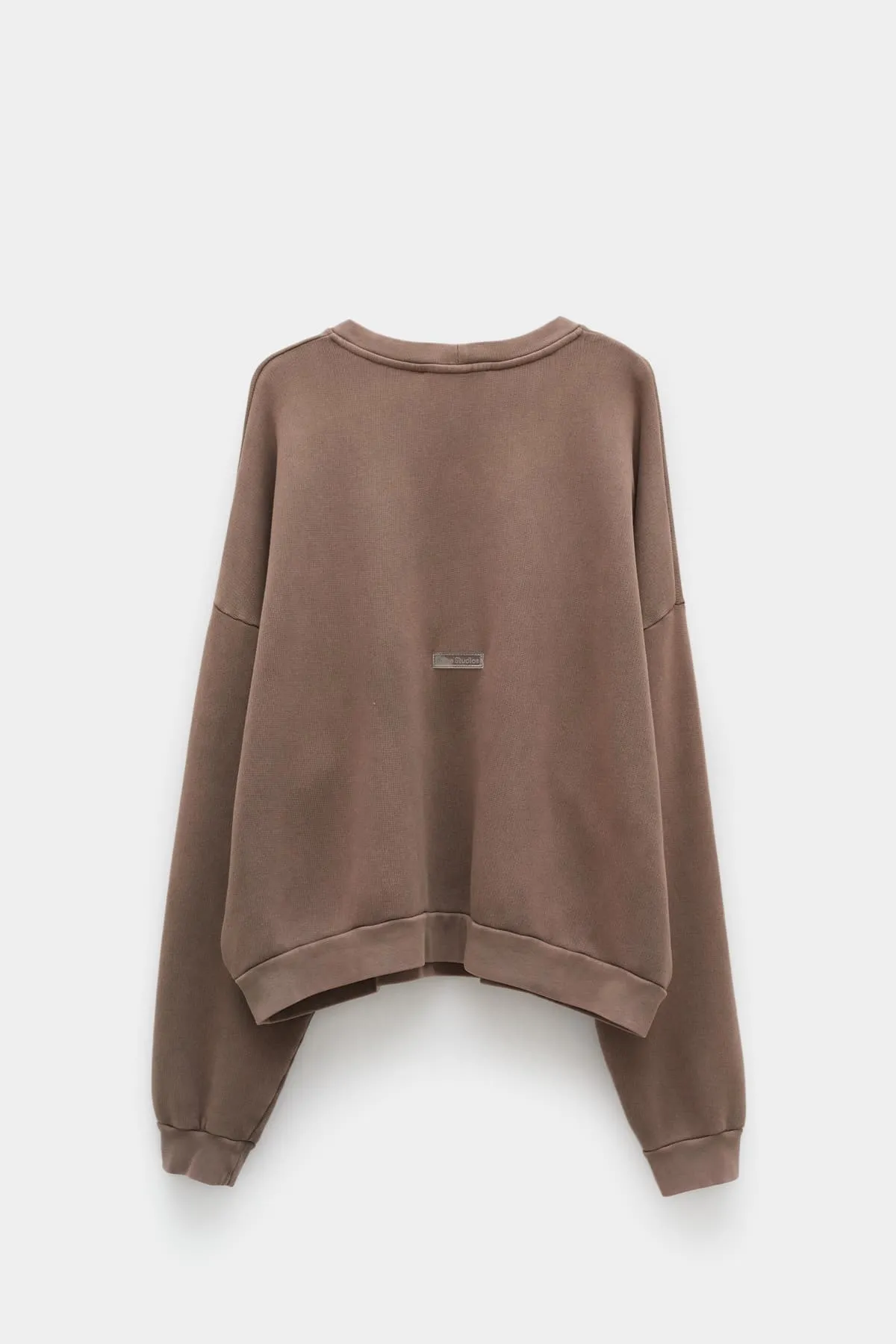 ACNE STUDIOS DARK BROWN GLOVE FIT SWEATSHIRT