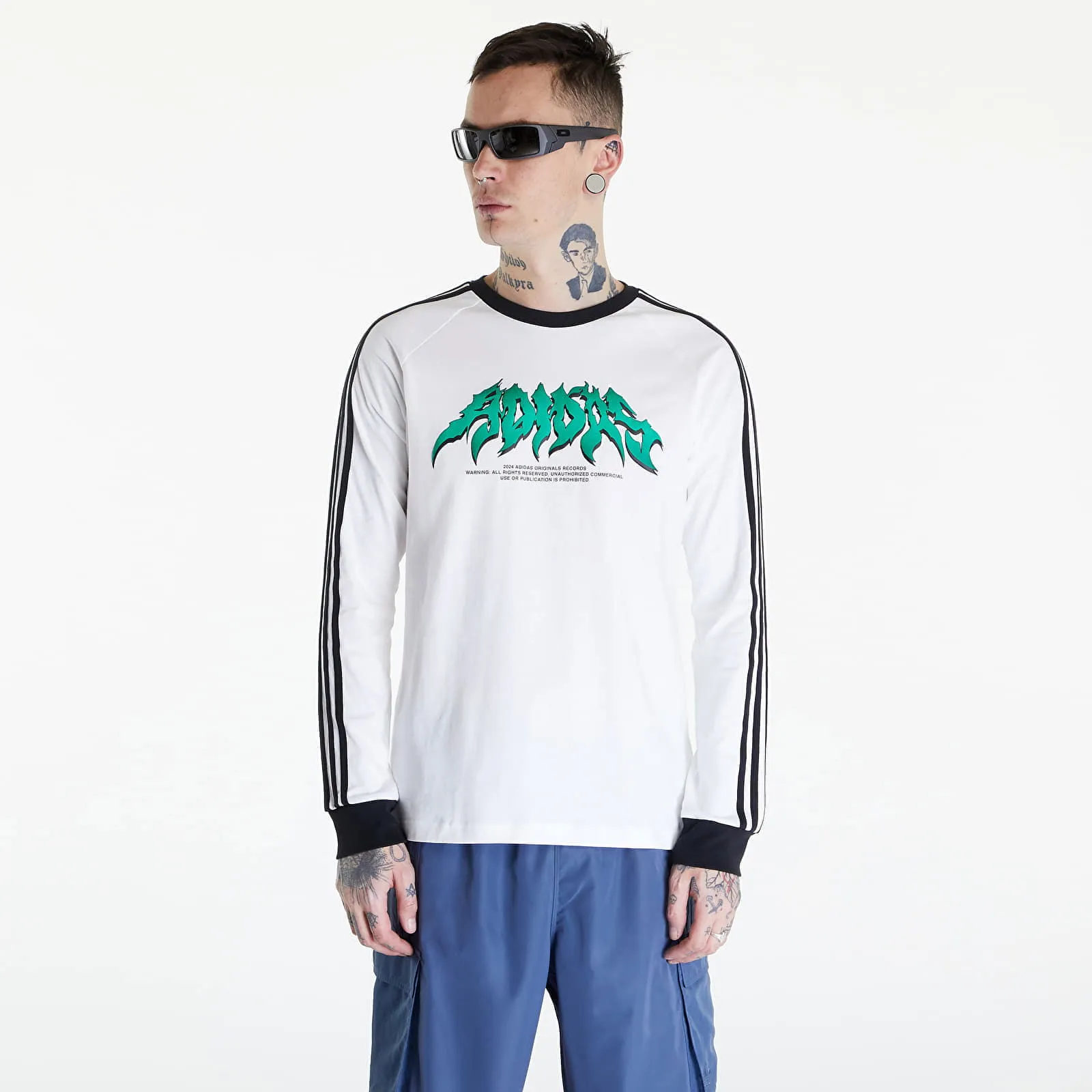 adidas Originals Flames Long Sleeve Tee White/ Black