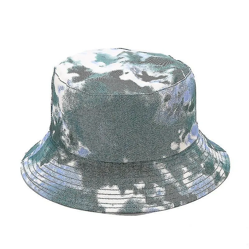 Adult Bucket Hat Fisherman Hat Reversible Fishing Hat Colourful Graffiti Caps Hip Hop Creative Tie Dye Hat