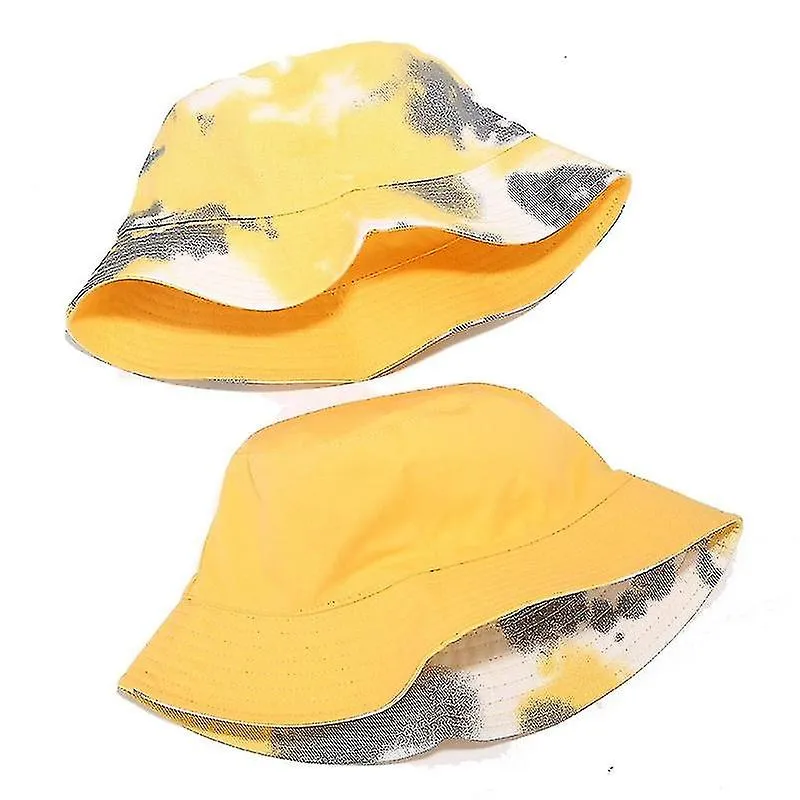 Adult Bucket Hat Fisherman Hat Reversible Fishing Hat Colourful Graffiti Caps Hip Hop Creative Tie Dye Hat