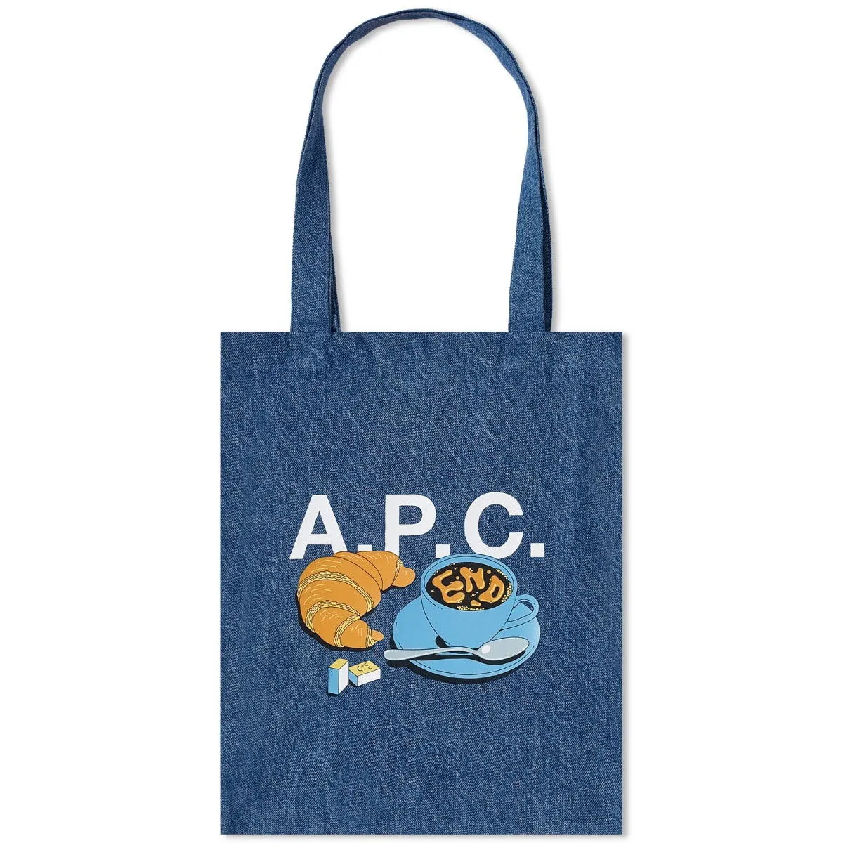 A.P.C. END. x 'Coffee Club' Lou Denim x Tote Bag