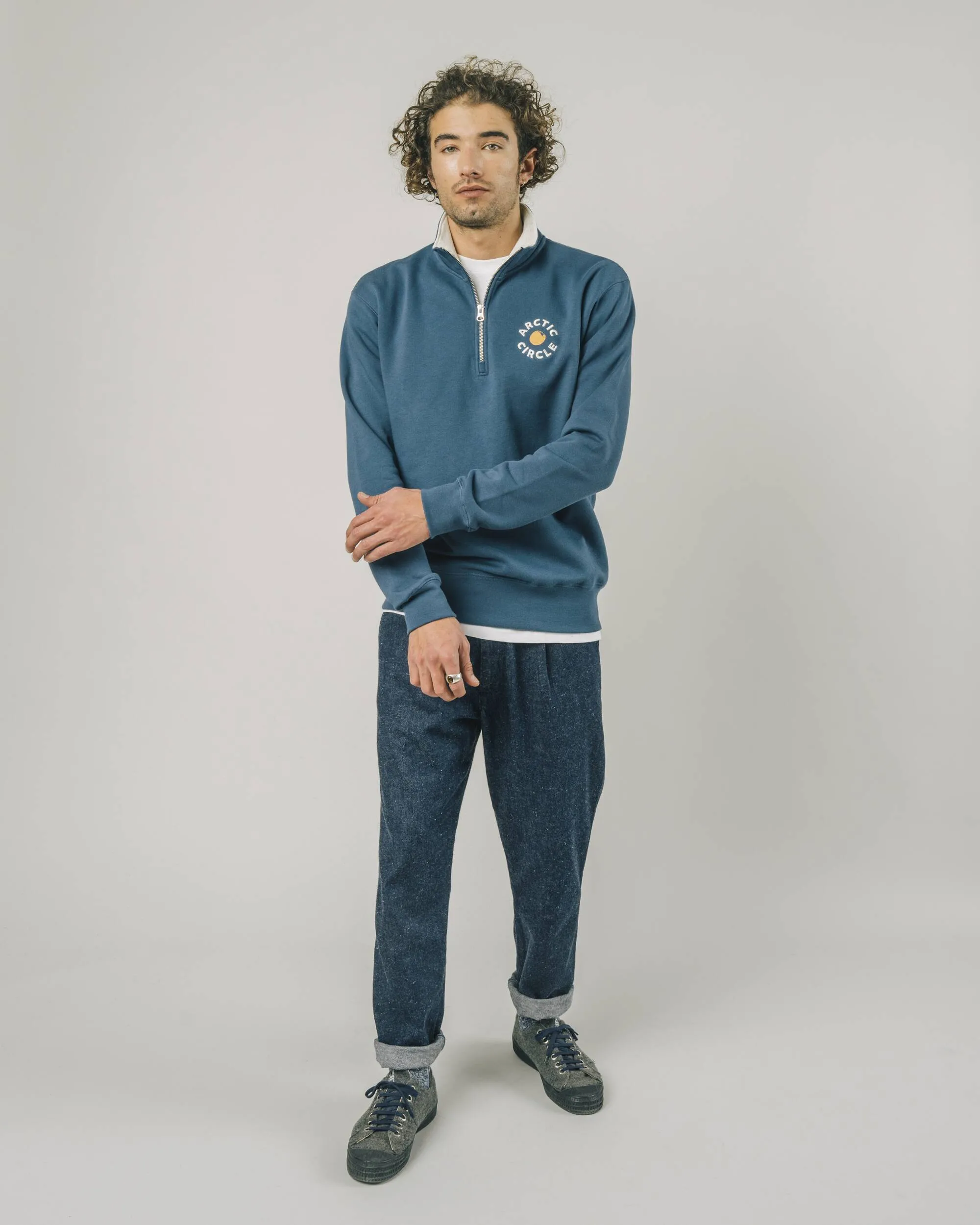 Arctic Circle Zip Sweatshirt Indigo