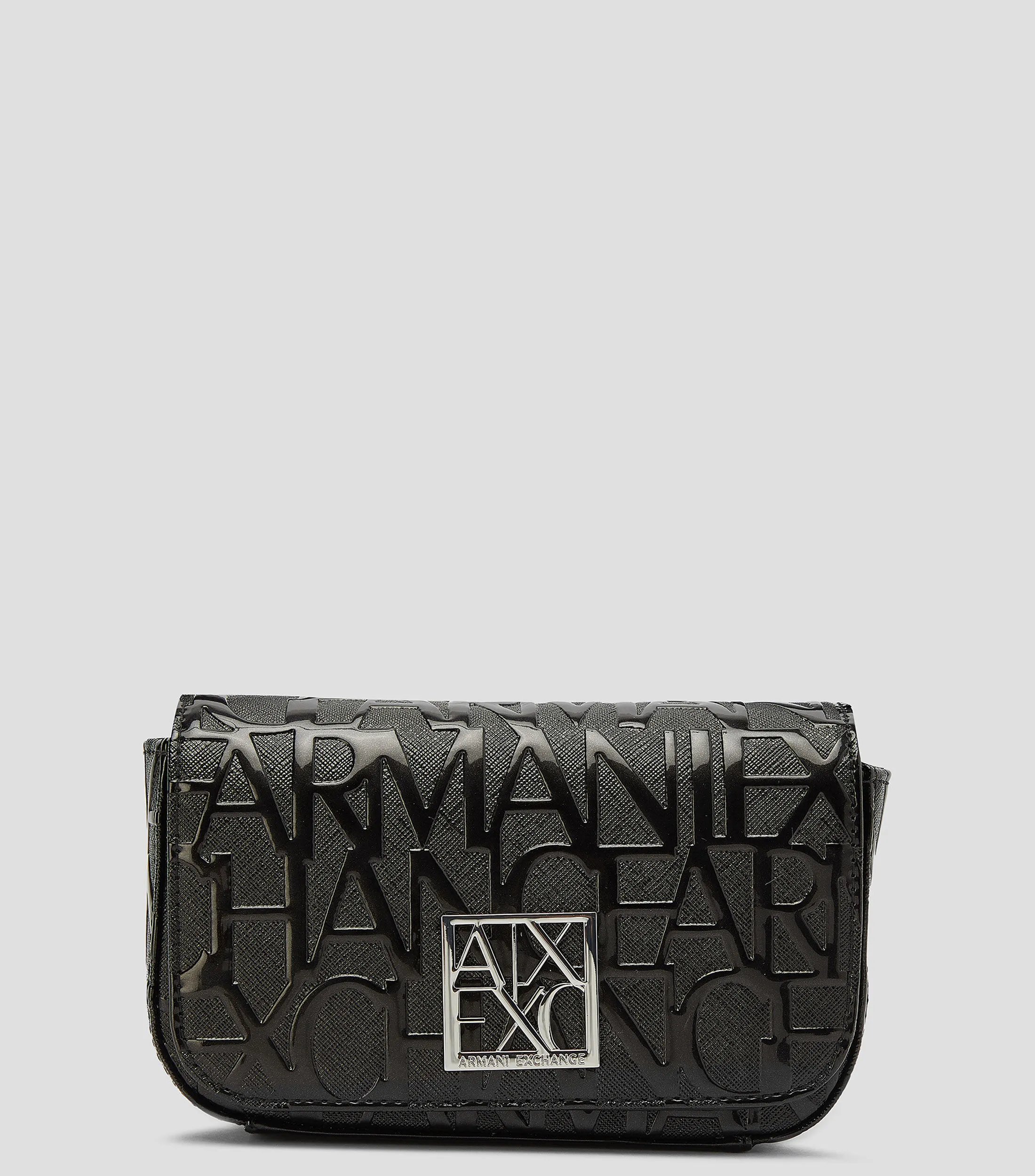 Armani Exchange Bolso messenger negro monogram Mujer