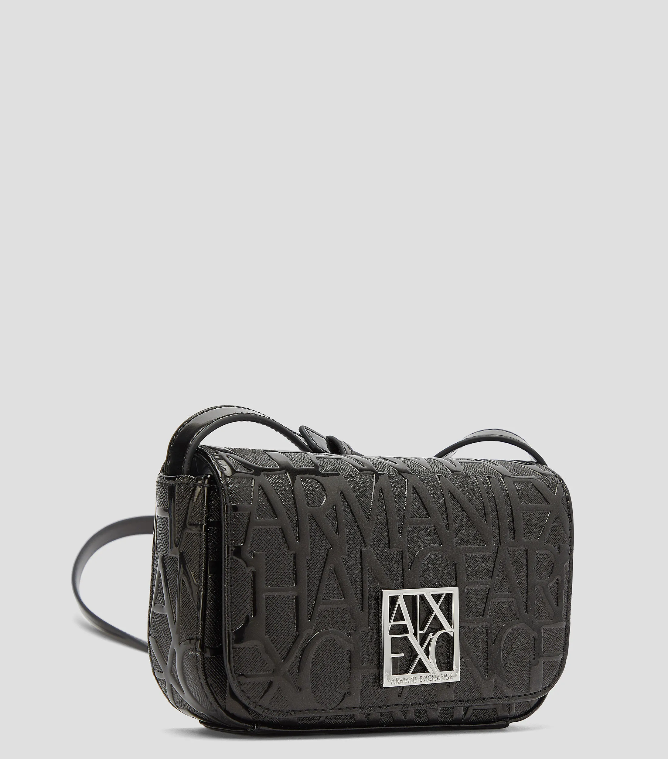 Armani Exchange Bolso messenger negro monogram Mujer