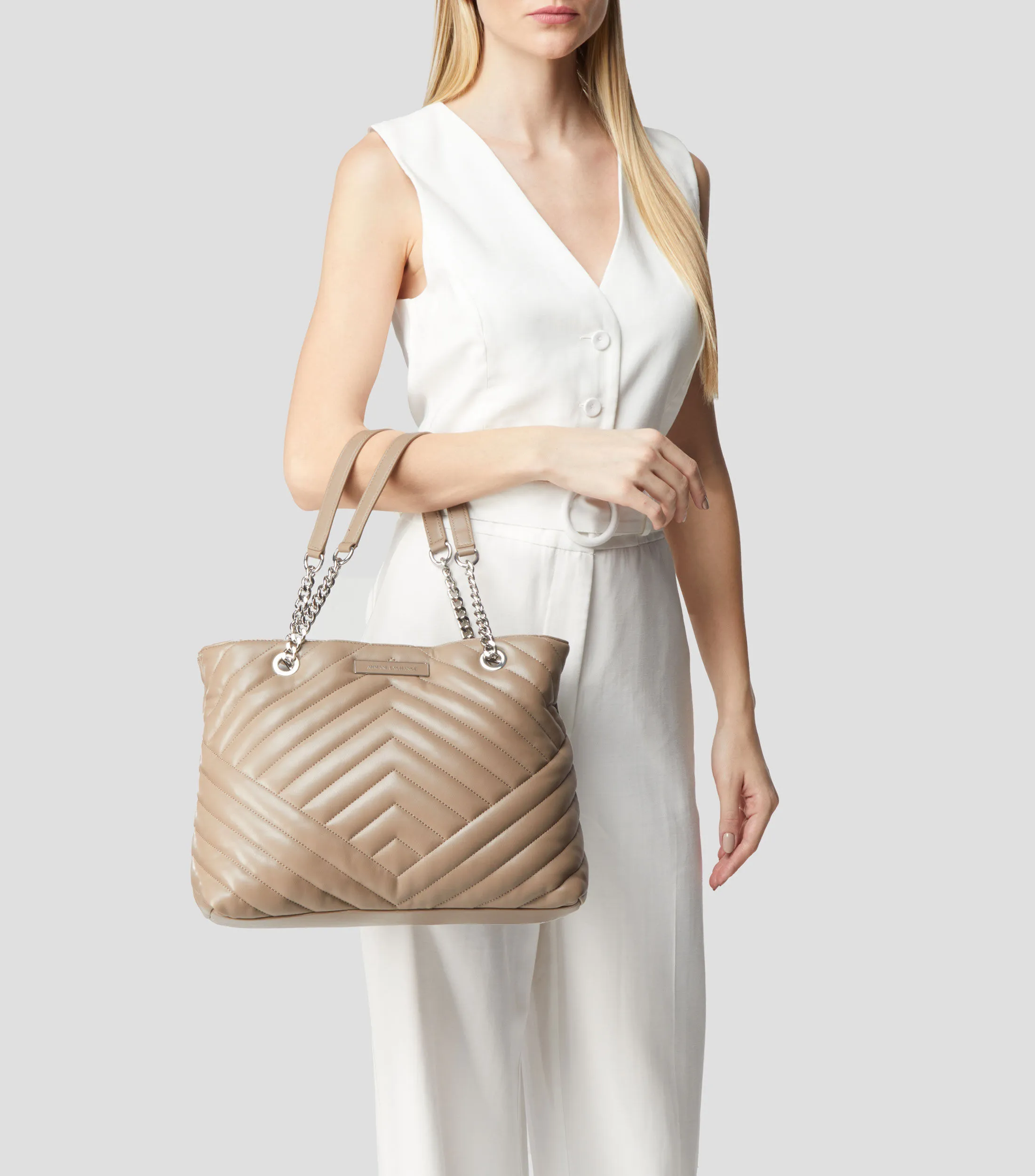 Armani Exchange Bolso Shoulder capitonado Mujer