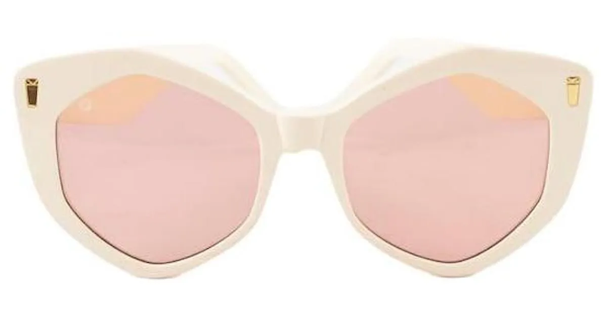 Autre Marque Gafas de sol blancas Blanco 