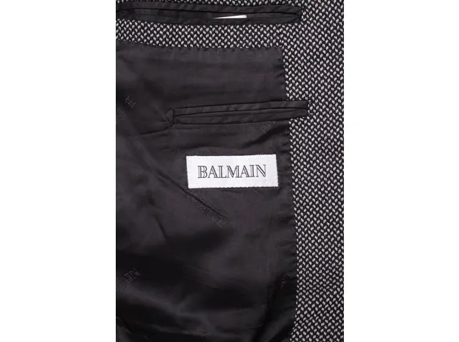 Balmain Blazers Chaquetas Negro Gris 