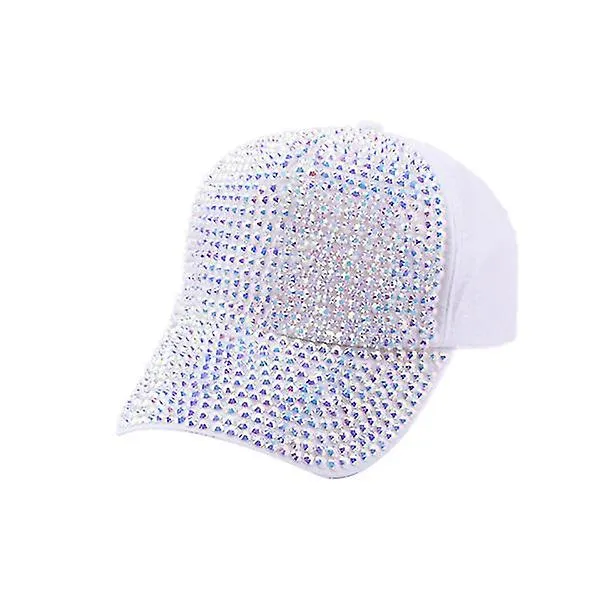 Baseball Cap Colorful Rhinestone Diamond Snapback Cap   Summer Hat