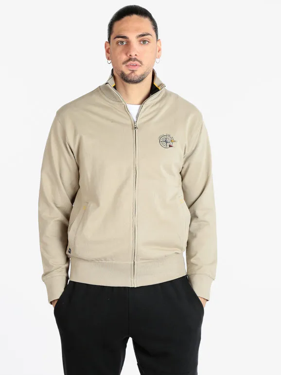 Be Board Sudadera ligera de algodón de hombre con cremallera