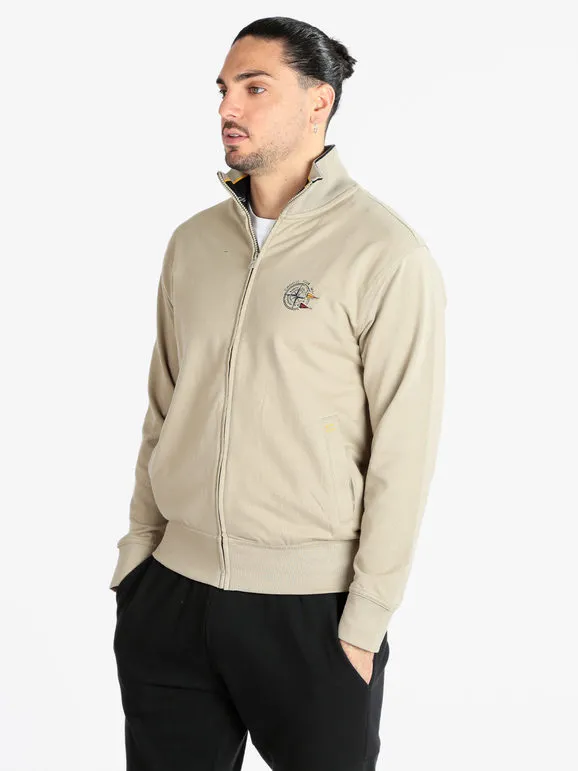 Be Board Sudadera ligera de algodón de hombre con cremallera