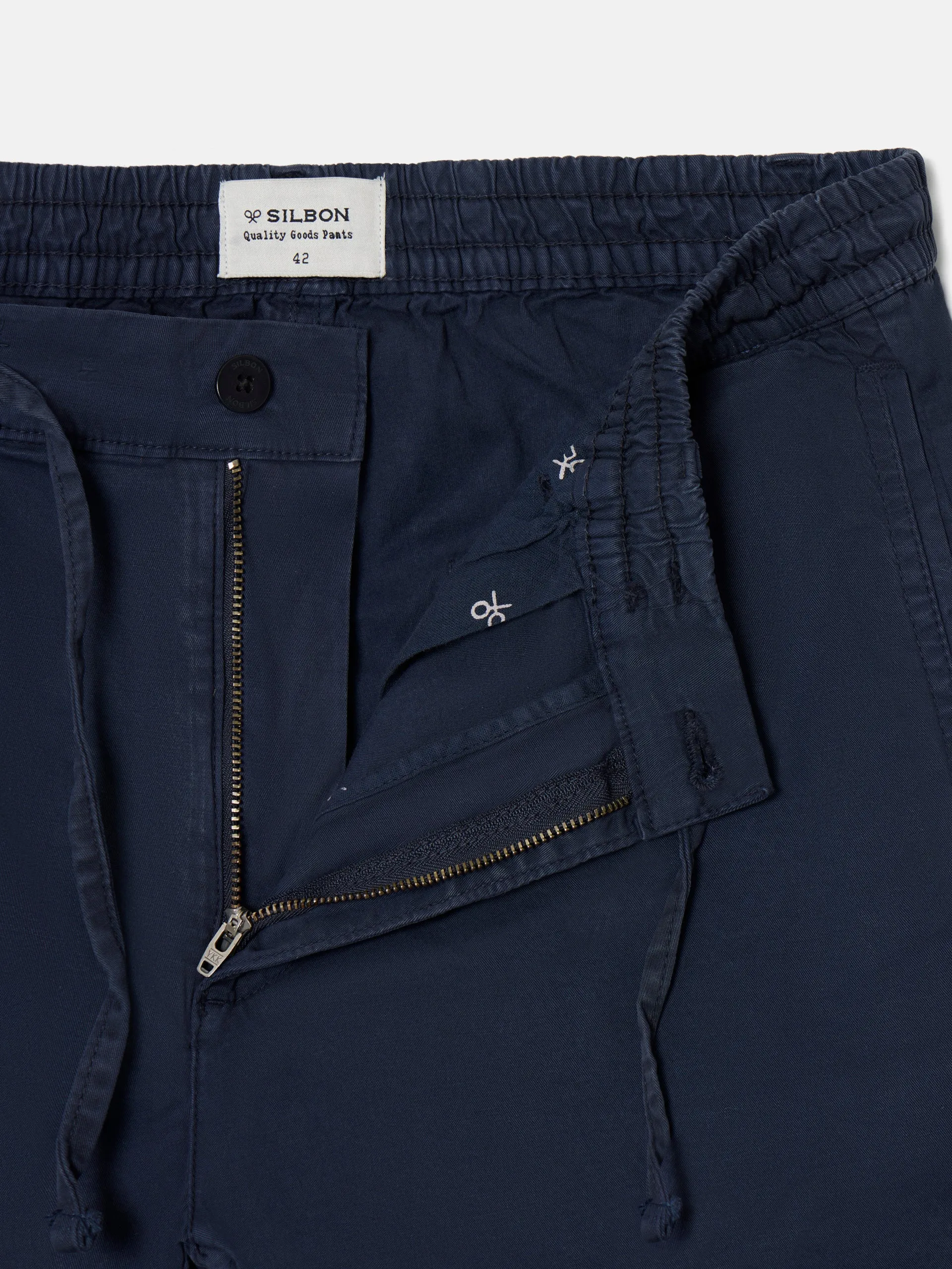 Bermuda jogger silbon azul marino