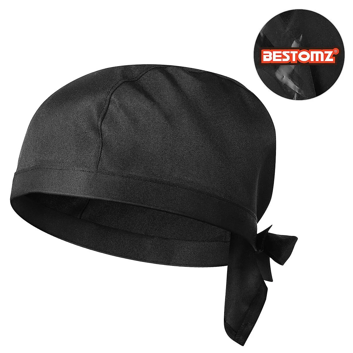 BESTOMZ Pirate Chef Hat Waiter Uniform Bakery BBQ Grill Hat Restaurant Cook Work Hat (Black)