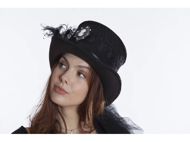 Black fancy lady Hat