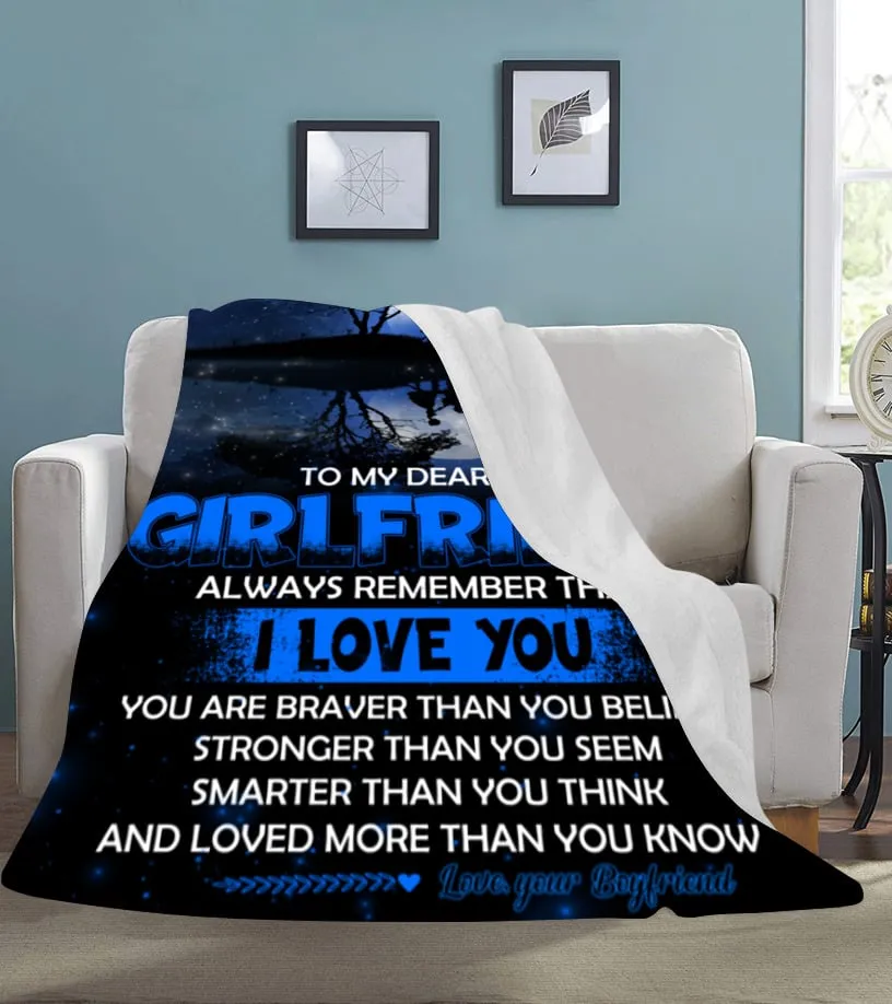 Blanket for girlfriend Valentine's day gift Birthday's gift for girlfriend Blanket for love d155 Manta suave 152 x 203 c