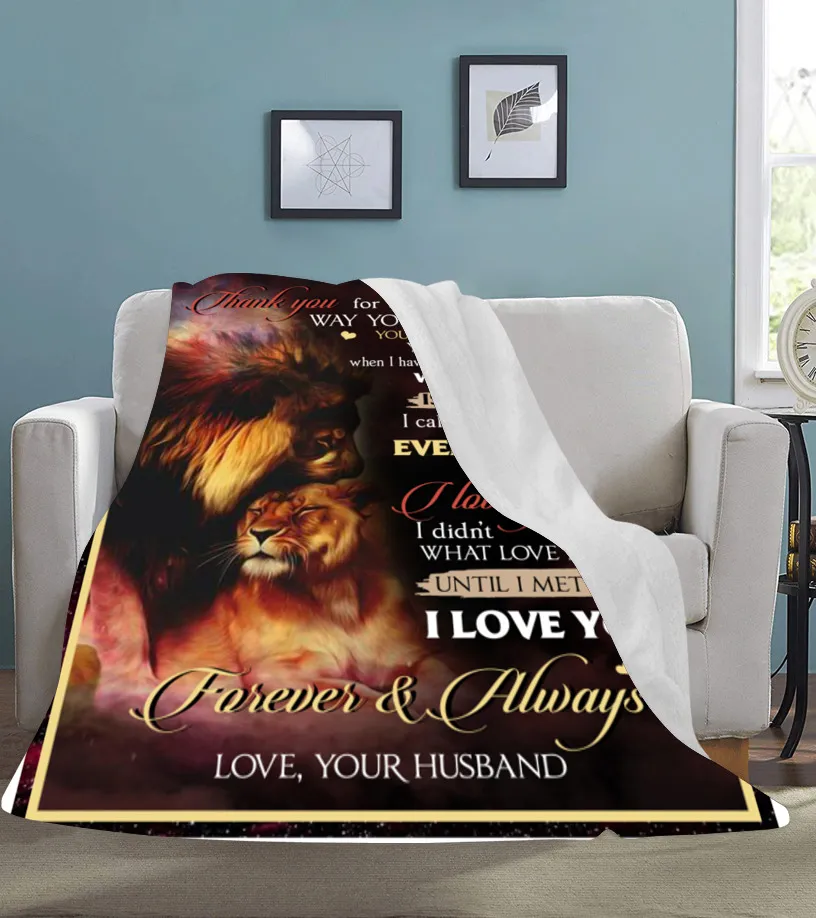 Blanket for wife Valentine's day gift Birthday's gift for wife Blanket for love 519a Manta suave 152 x 203 cm