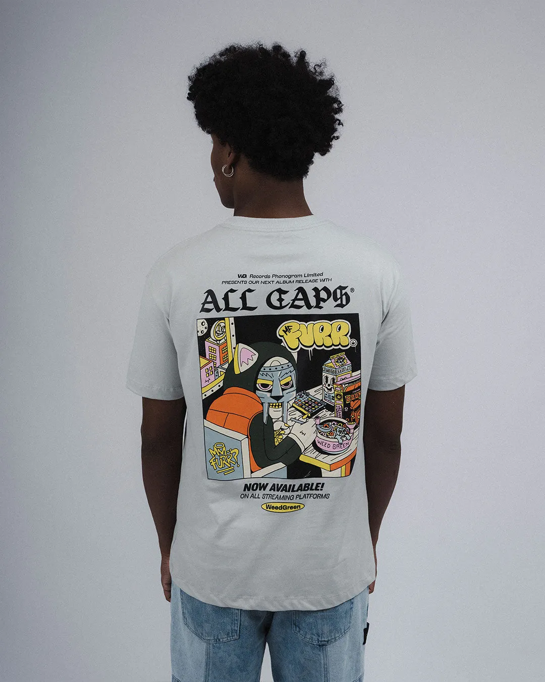 CAMISETA ALL CAPS MIX TAPE GRIS