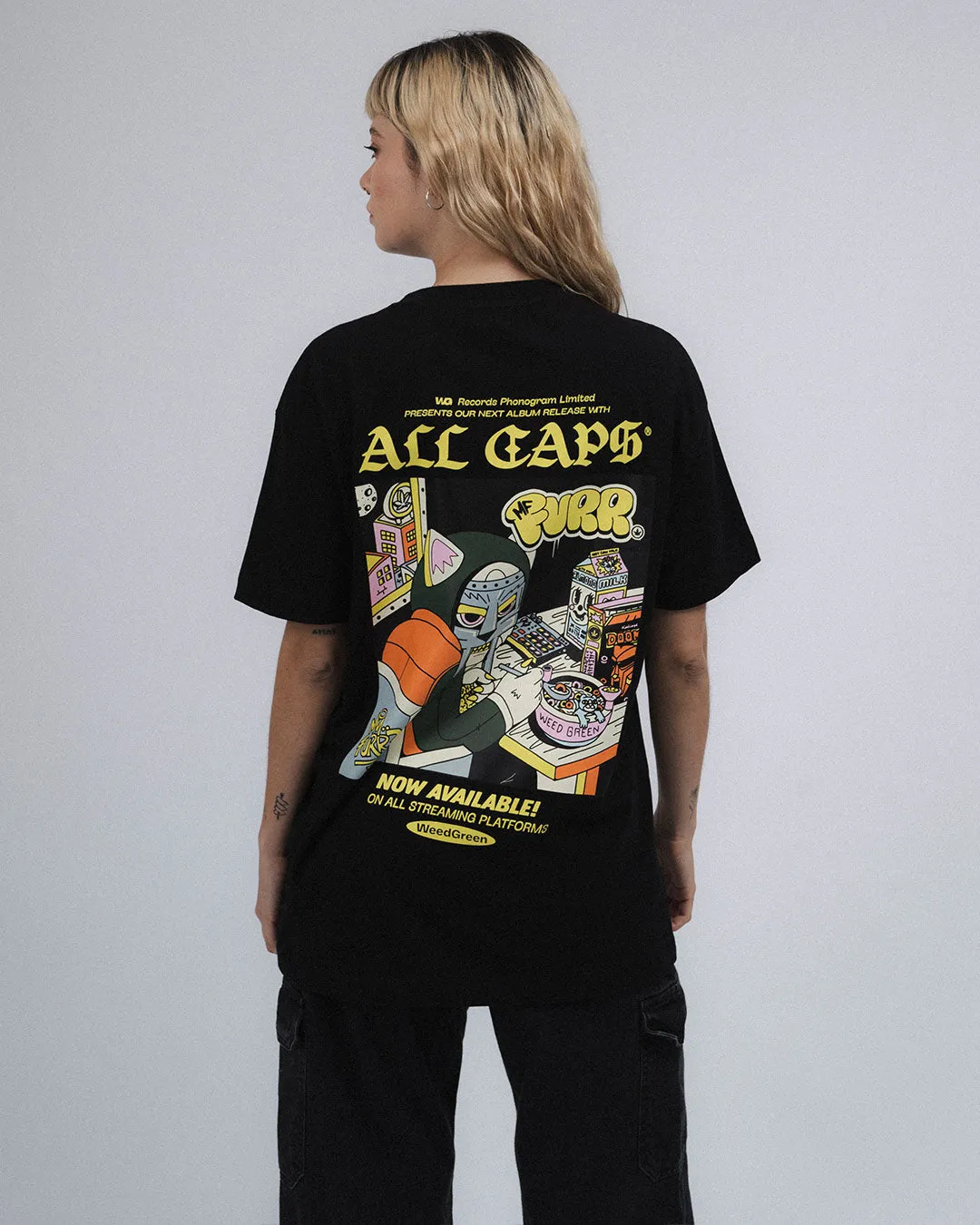 CAMISETA ALL CAPS MIX TAPE NEGRO