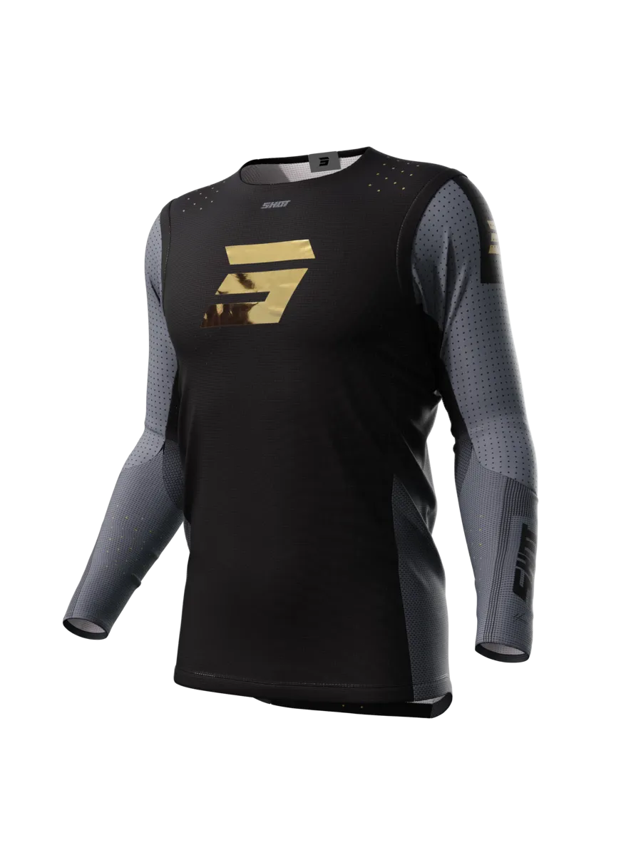 Camiseta de Cross Shot Aerolite Honor Negro-Dorado