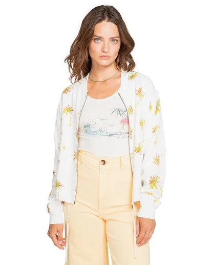 Chaqueta BILLABONG Reversible Bomber para Mujer Summer Bombers SALT CRYSTAL (4194) Ref.W3JK03BIP1 blanca flores