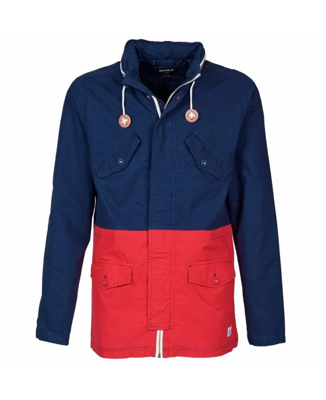 Chaqueta con capucha Nixon PI Jacket Azul Marino-Rojo