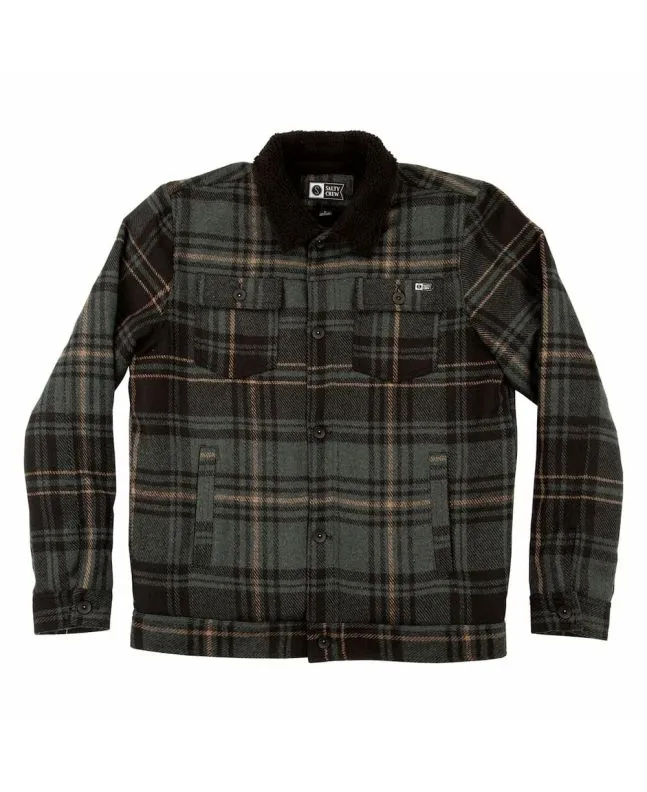 Chaqueta de franela Salty Crew Bait Barge Plaid Verde