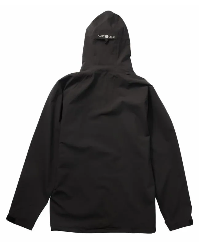 Chaqueta impermeable con capucha Salty Crew Long Range Jacket Negra