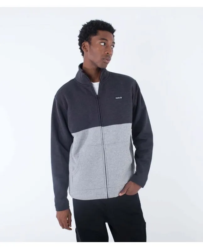 Chaqueta polar Hurley Alps Block Crew Gris-Negro