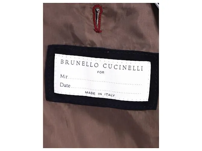 Chaqueta sastre Brunello Cucinelli de ante azul marino 