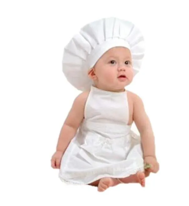 Children's Chef Hat Apron Set Baby Chef Hat Photography Photo Small Chef Clothes