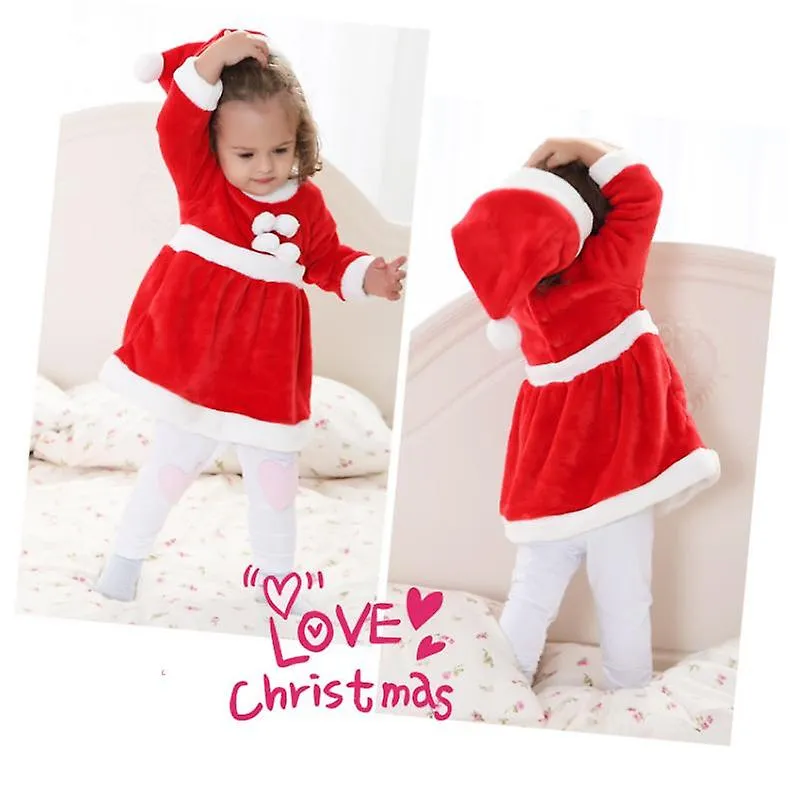 Christmas Suit With Hat For Party Girls Boys