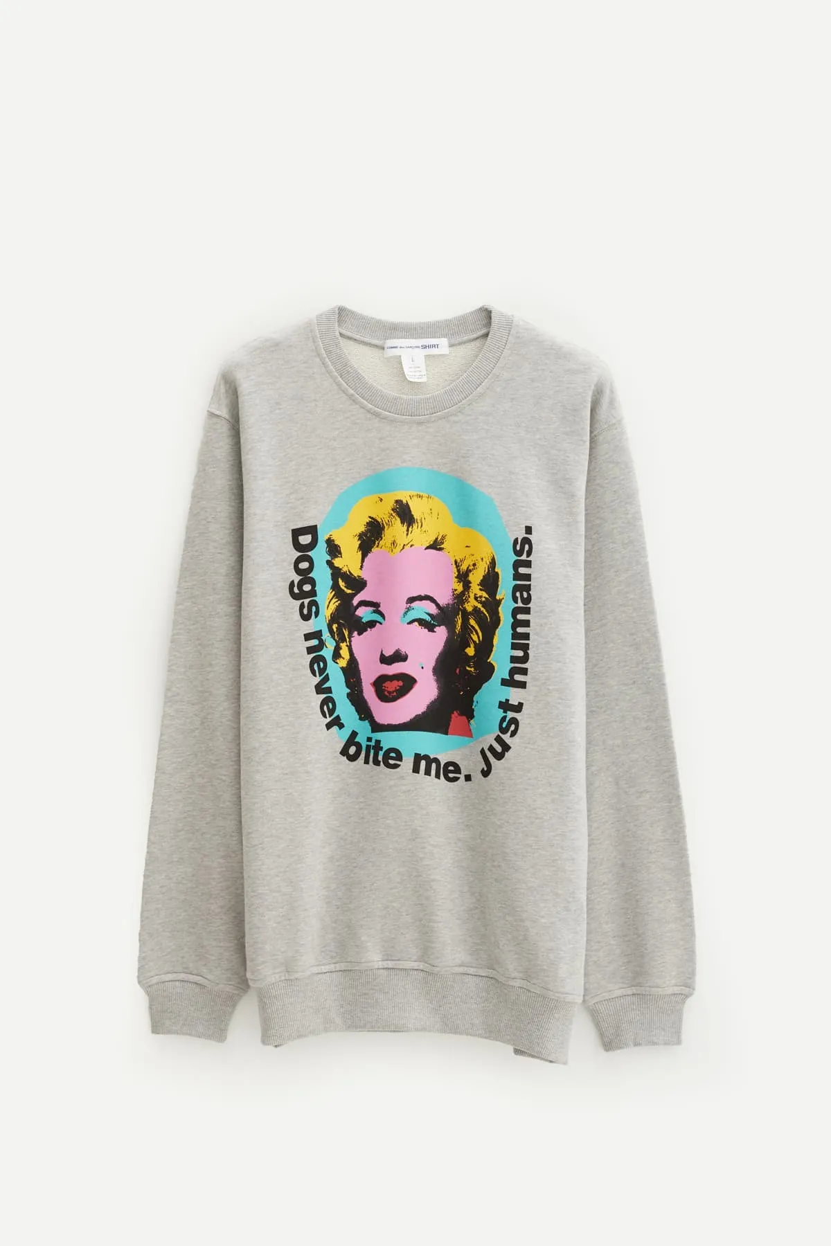 COMME DES GARCONS SHIRT TOP GREY MARILYN SWEATSHIRT