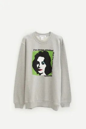 COMME DES GARCONS SHIRT TOP GREY WARHOL SWEATSHIRT