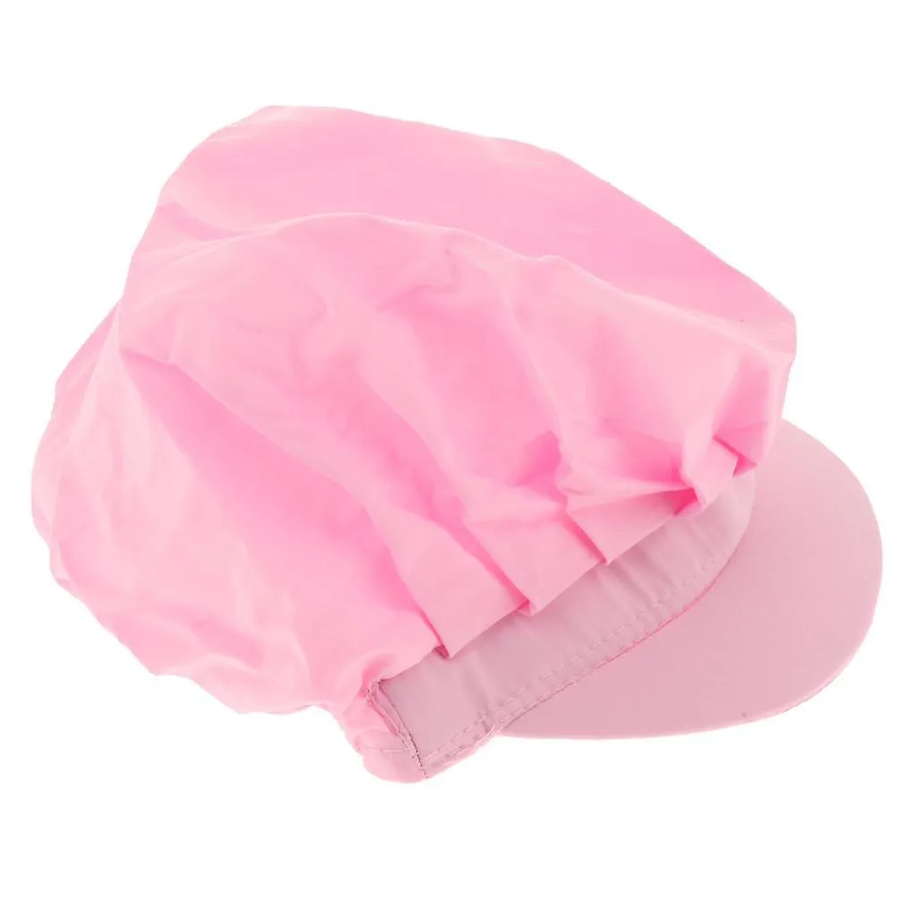 Cook Adjustable Men Women Kitchen Baker Chef Elastic Cap Hat Catering Pink A