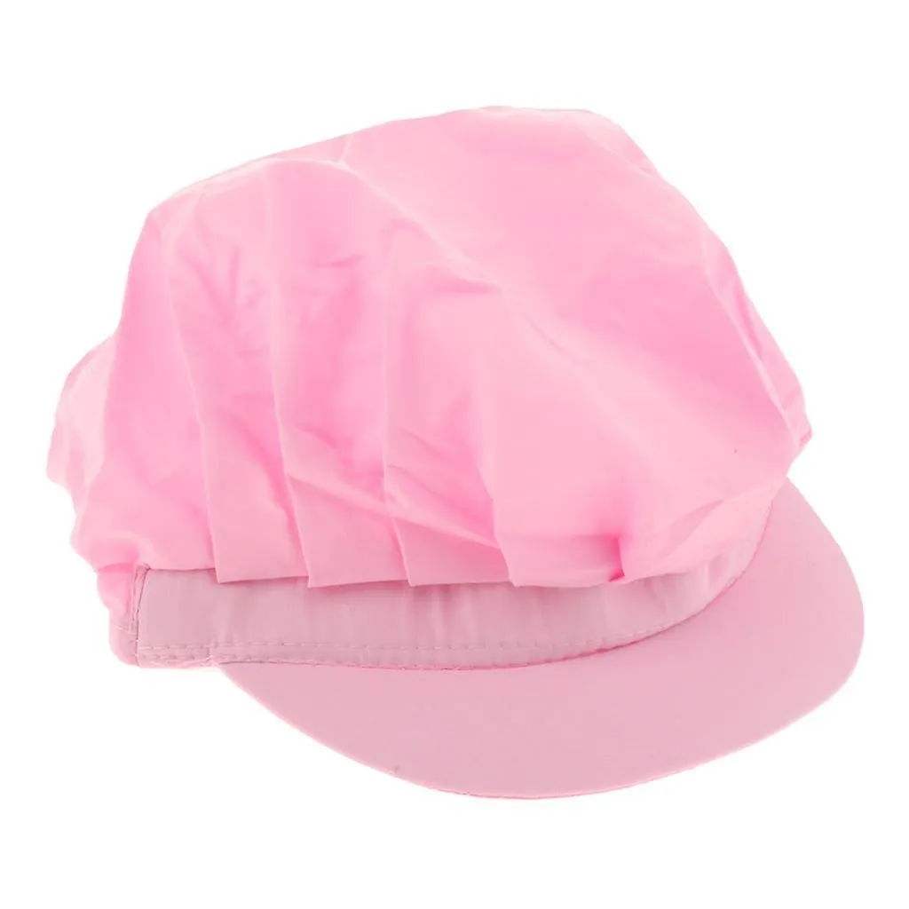 Cook Adjustable Men Women Kitchen Baker Chef Elastic Cap Hat Catering Pink A