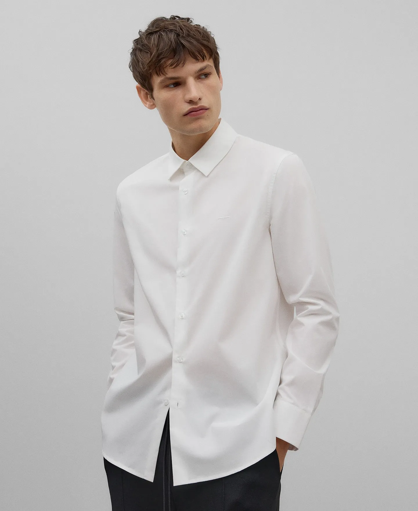 Cotton regular fit shirt man