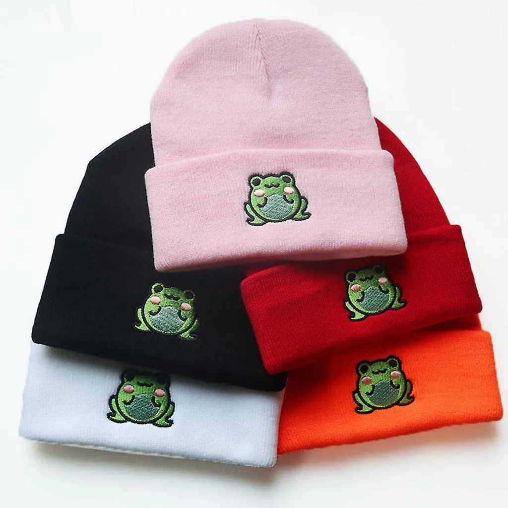  Cute Cartoon Beanie Hat For Women Men Winter Hat Cuffed Beanies Knitted Cap