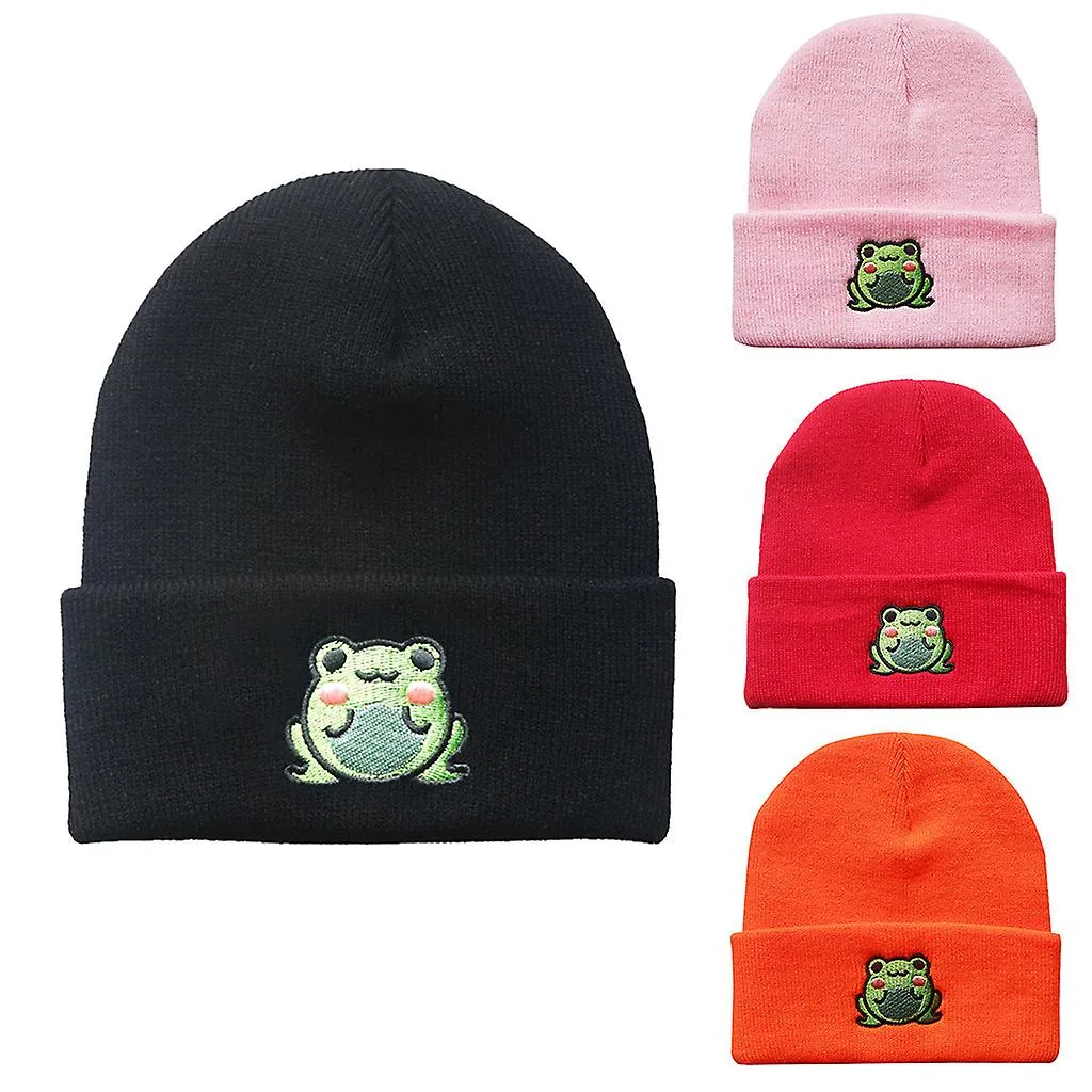  Cute Cartoon Beanie Hat For Women Men Winter Hat Cuffed Beanies Knitted Cap