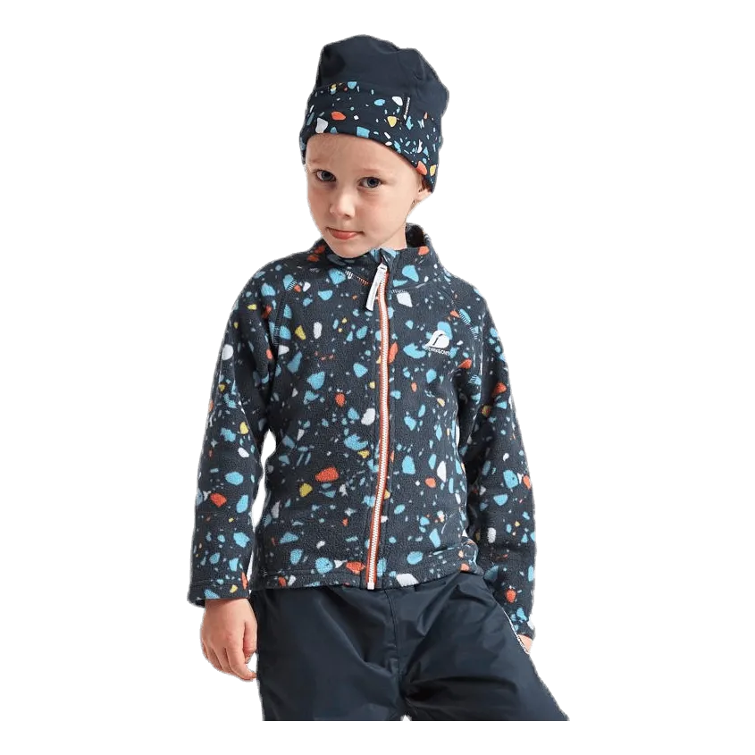 Didriksons Monte Printed Kids Jacket Blue