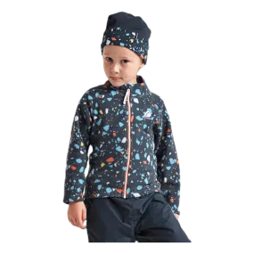 Didriksons Monte Printed Kids Jacket Blue