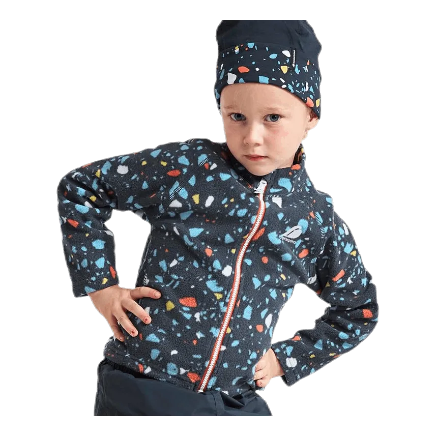 Didriksons Monte Printed Kids Jacket Blue