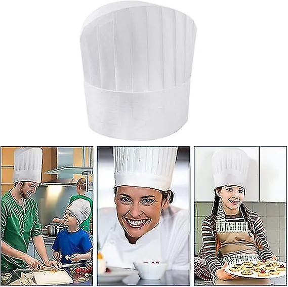 Disposable Chef Hat 20 Pcs Adjustable Cooking Hat For Kitchen Home Restaurant Catering Chef Hats Non-woven, Elastic Kitchen Hats