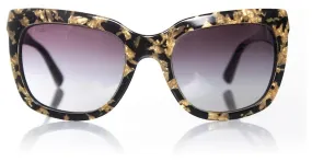 DOLCE & GABBANA, Gafas de sol en pan de oro y negro 