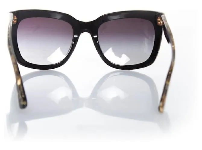 DOLCE & GABBANA, Gafas de sol en pan de oro y negro 