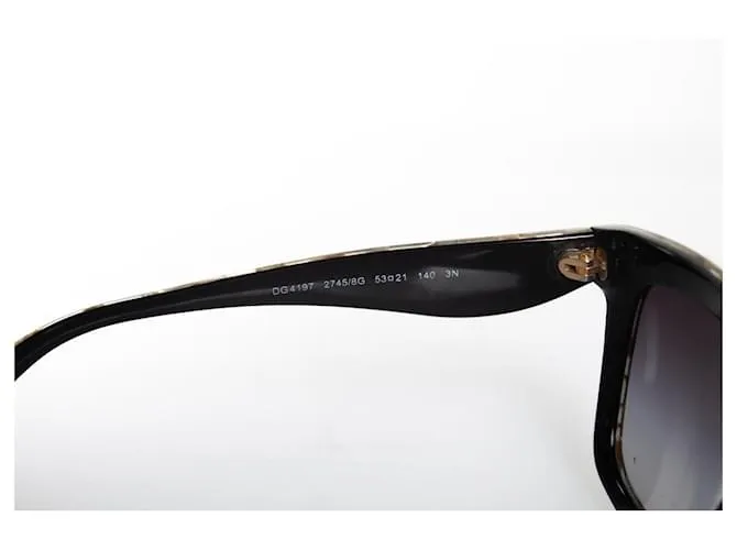 DOLCE & GABBANA, Gafas de sol en pan de oro y negro 