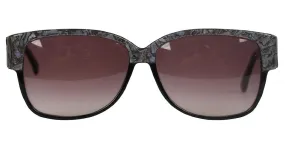 Emilio Pucci Gafas de sol vintage negras rectangulares 88020 EP75 de 60 mm. Negro 