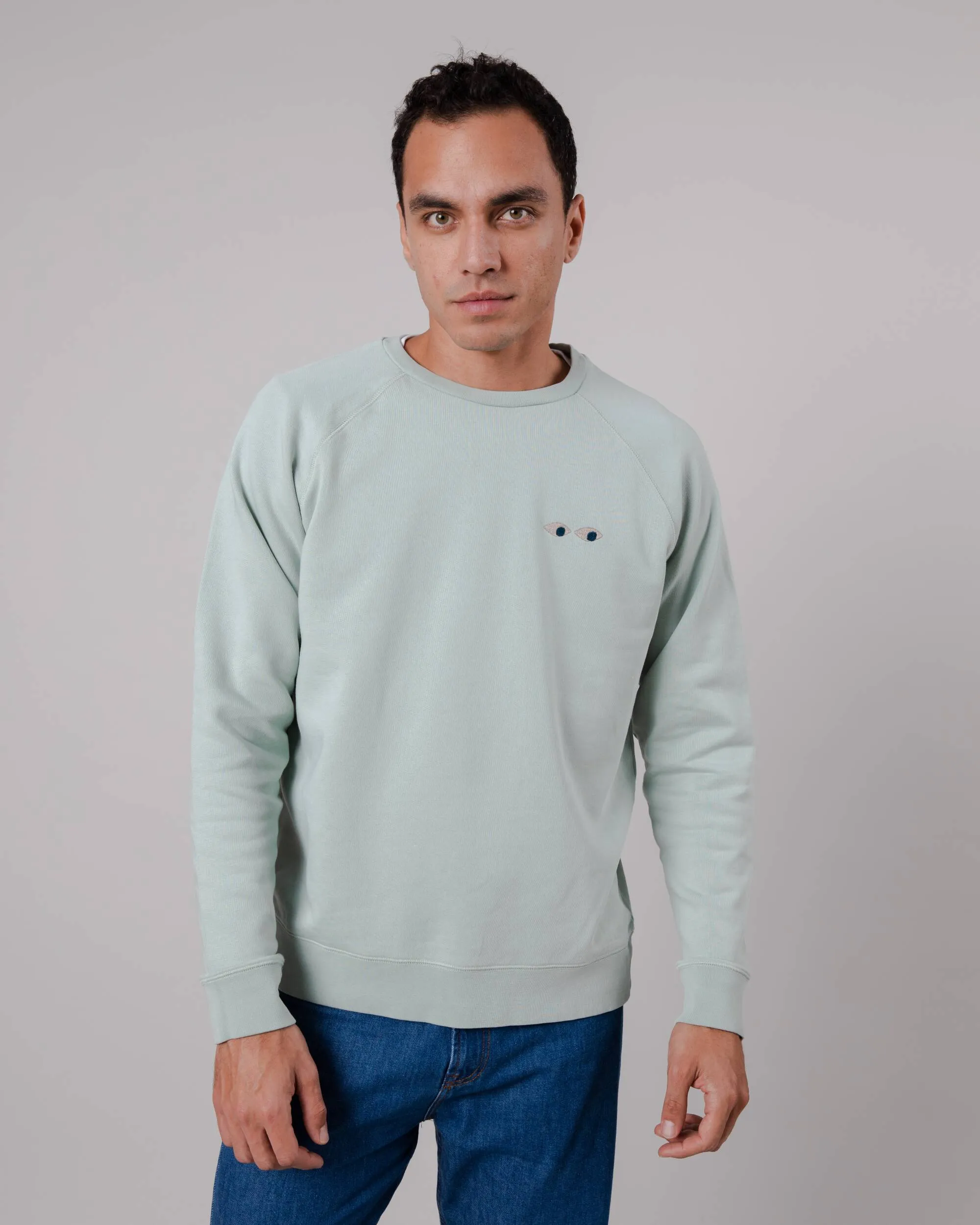 Eyes Sweatshirt Pale Green